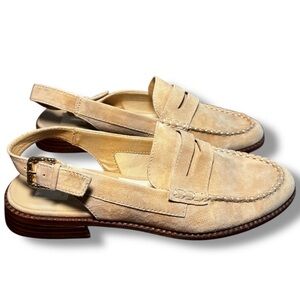 Dolce Vita Hardi Slingback Penny Loafer Camel Suede Size 10 NWOB